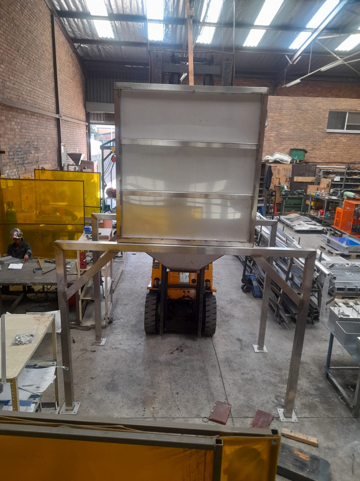 Fabrication - Stainless steel hopper 